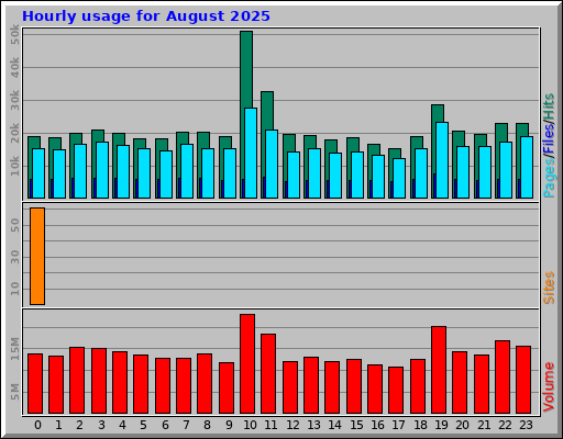 Hourly usage for August 2025 Hourly usage for August 2025